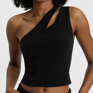 Express Body Contour One Shoulder Cut Out Tank Top